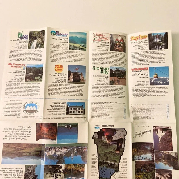Vintage Lot of 2 New Hampshire Vacation Guide Map and Wildcat Ride Brochures - Picture 5 of 13